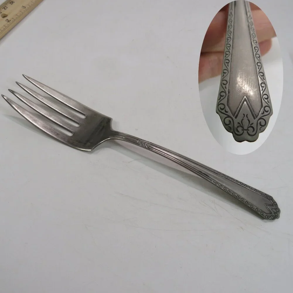 VTG Dinner Fork Art Deco style Silver Plated 